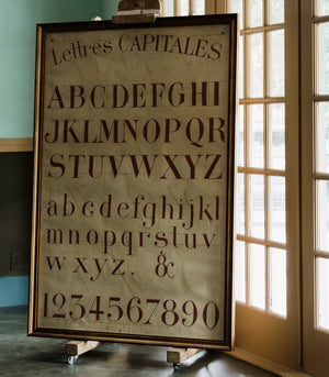 Framed Vintage One-of-a-Kind Alphabet Chart