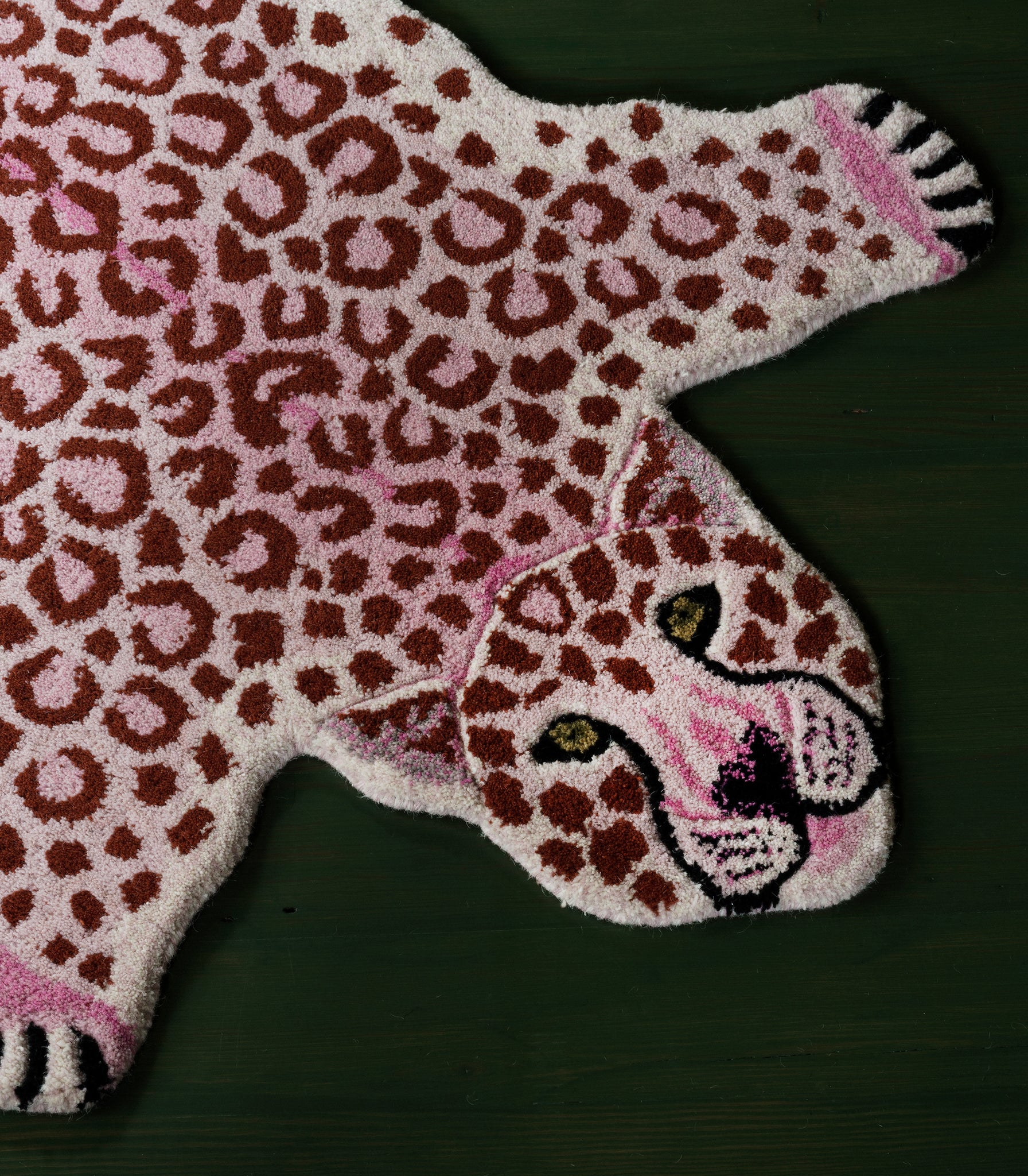 Large Pink Leopard Rug