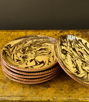 Handmade American Marbleized Plate